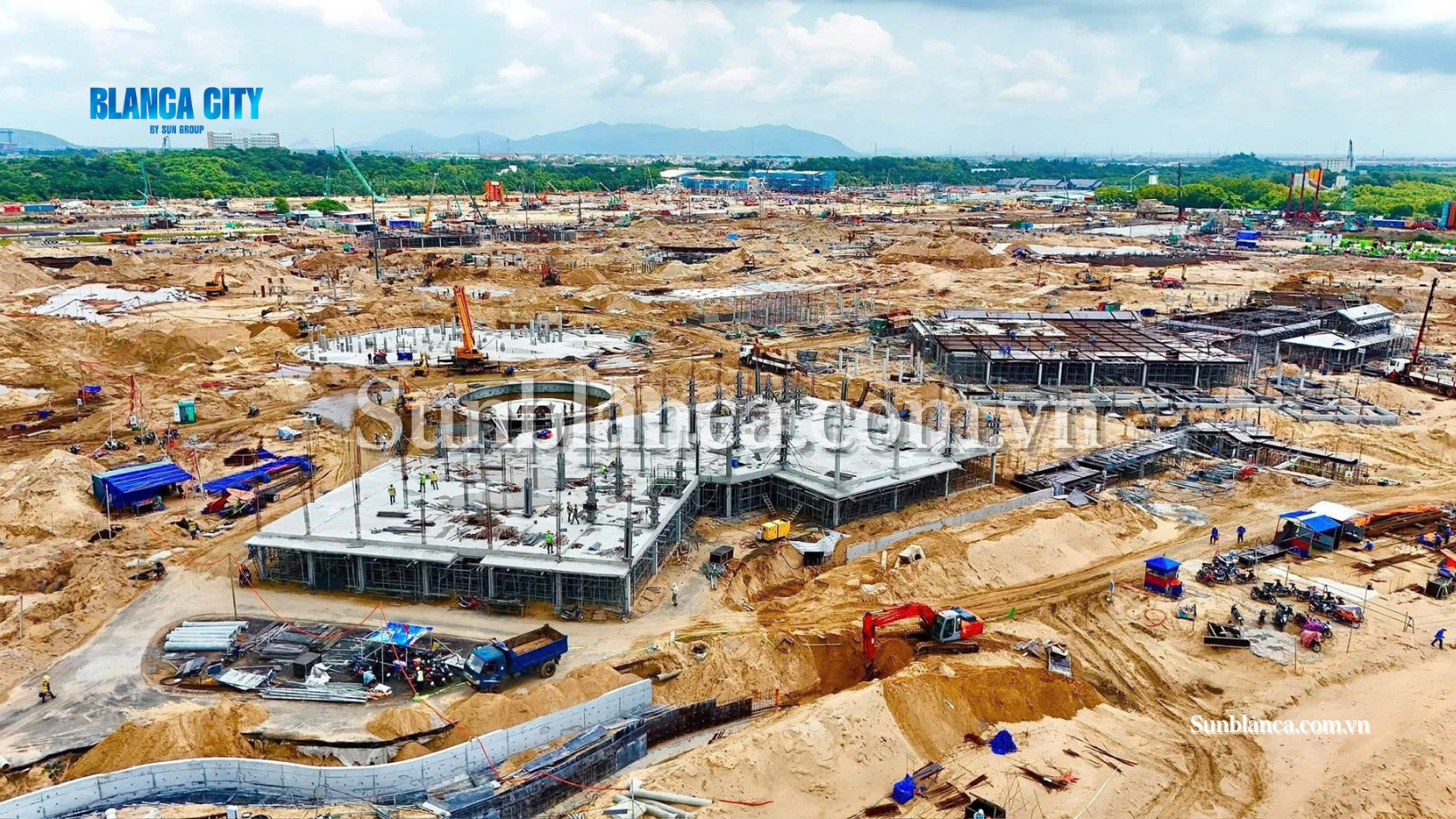 Tiến độ phần móng của trung tâm thương mại Sun Retail Blanca City.