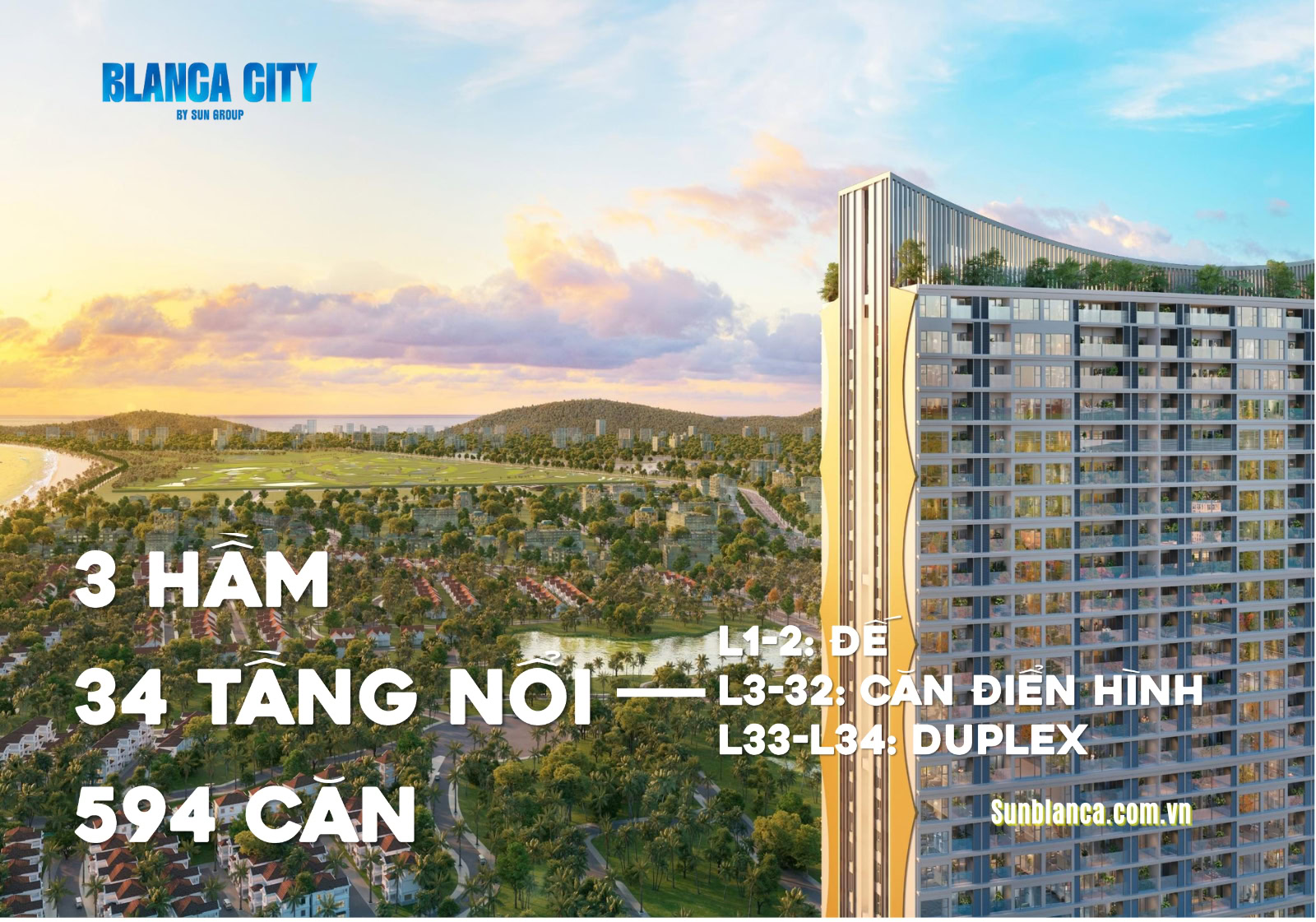 Bảng thông số chi tiết tòa tháp Blanca 6-7 Blanca City.