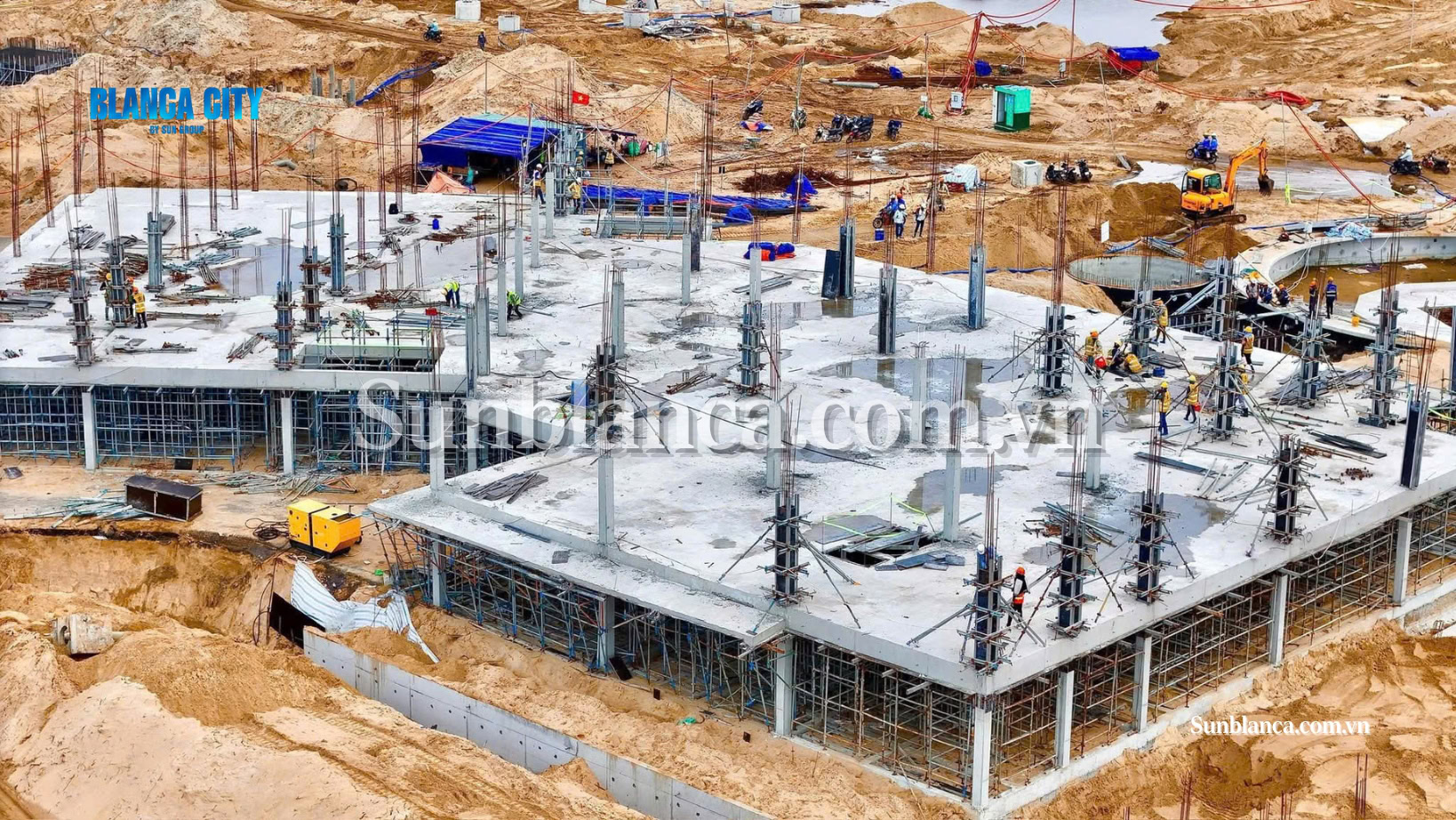 Tiến độ thi công trung tâm thương mại Sun Retail tại Blanca City.