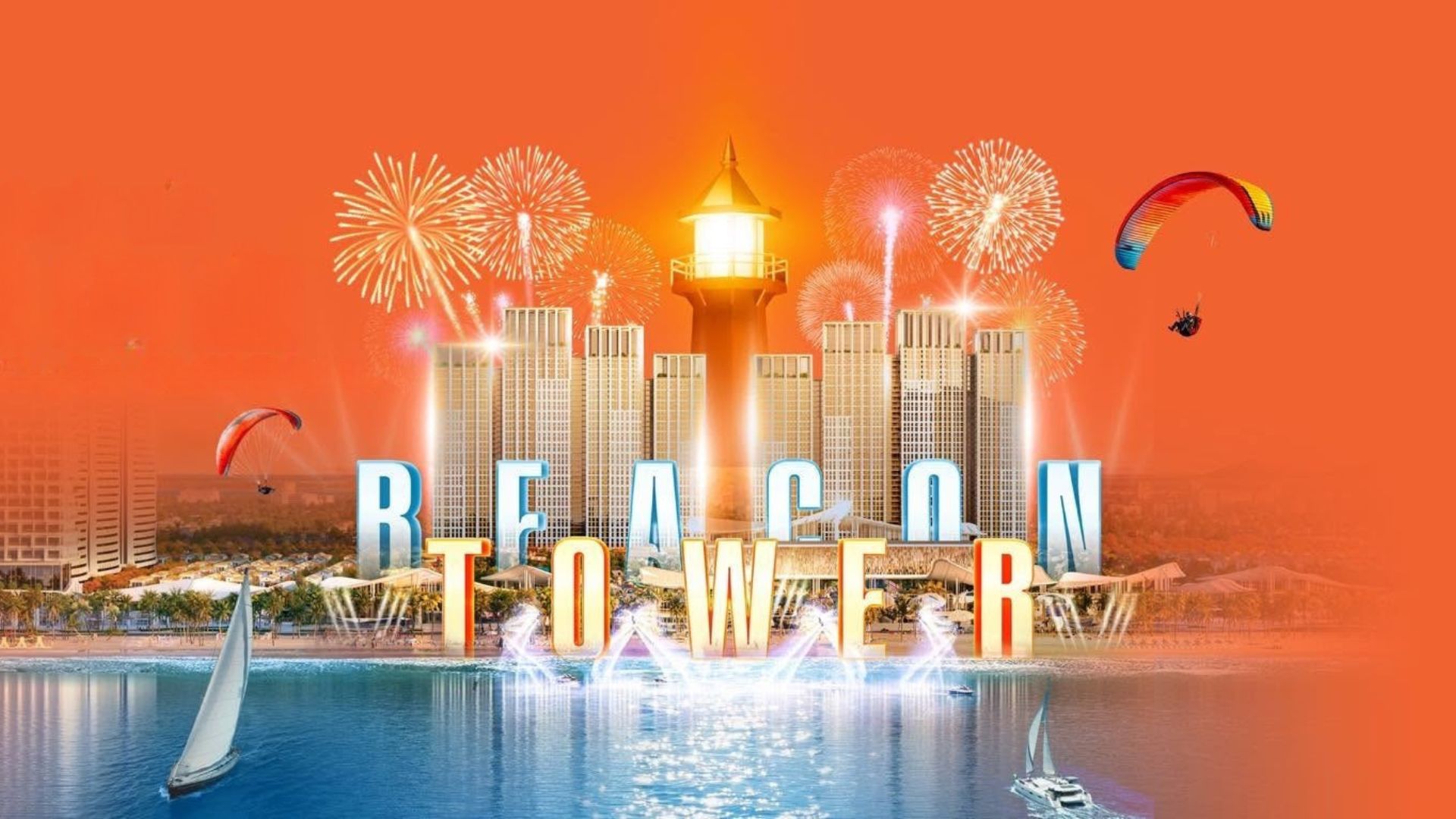 Tháp căn hộ Beacon Tower Phối cảnh kiến trúc tháp căn hộ ven biển Beacon Tower Blanca City Vũng Tàu