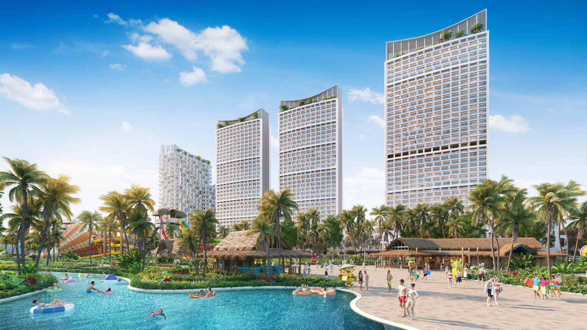 Phối cảnh kiến trúc chiến hạm Pháp tháp căn hộ B5 B6 B7 Blanca Tower