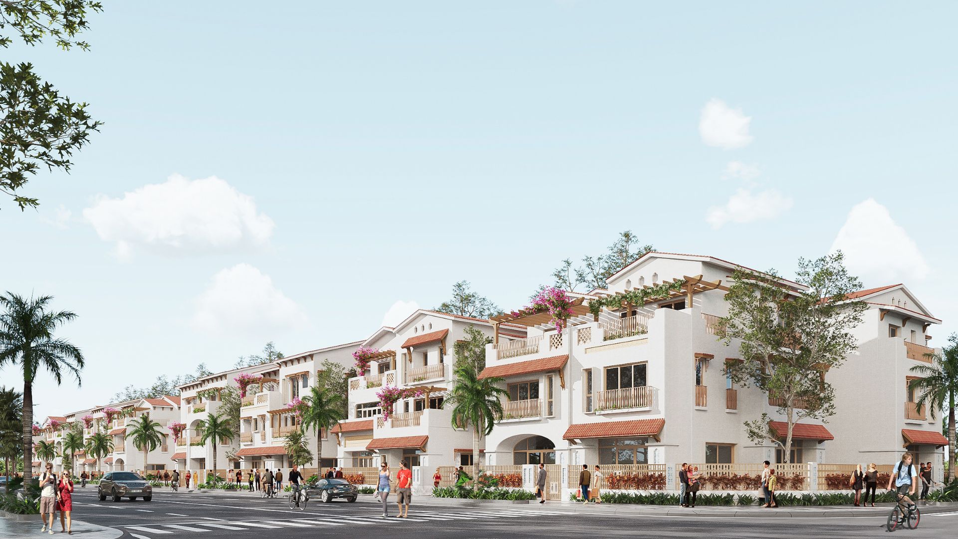 Phối cảnh Casa Villa song lập Phối cảnh kiến trúc thực tế biệt thự song lập Casa Villa Blanca City