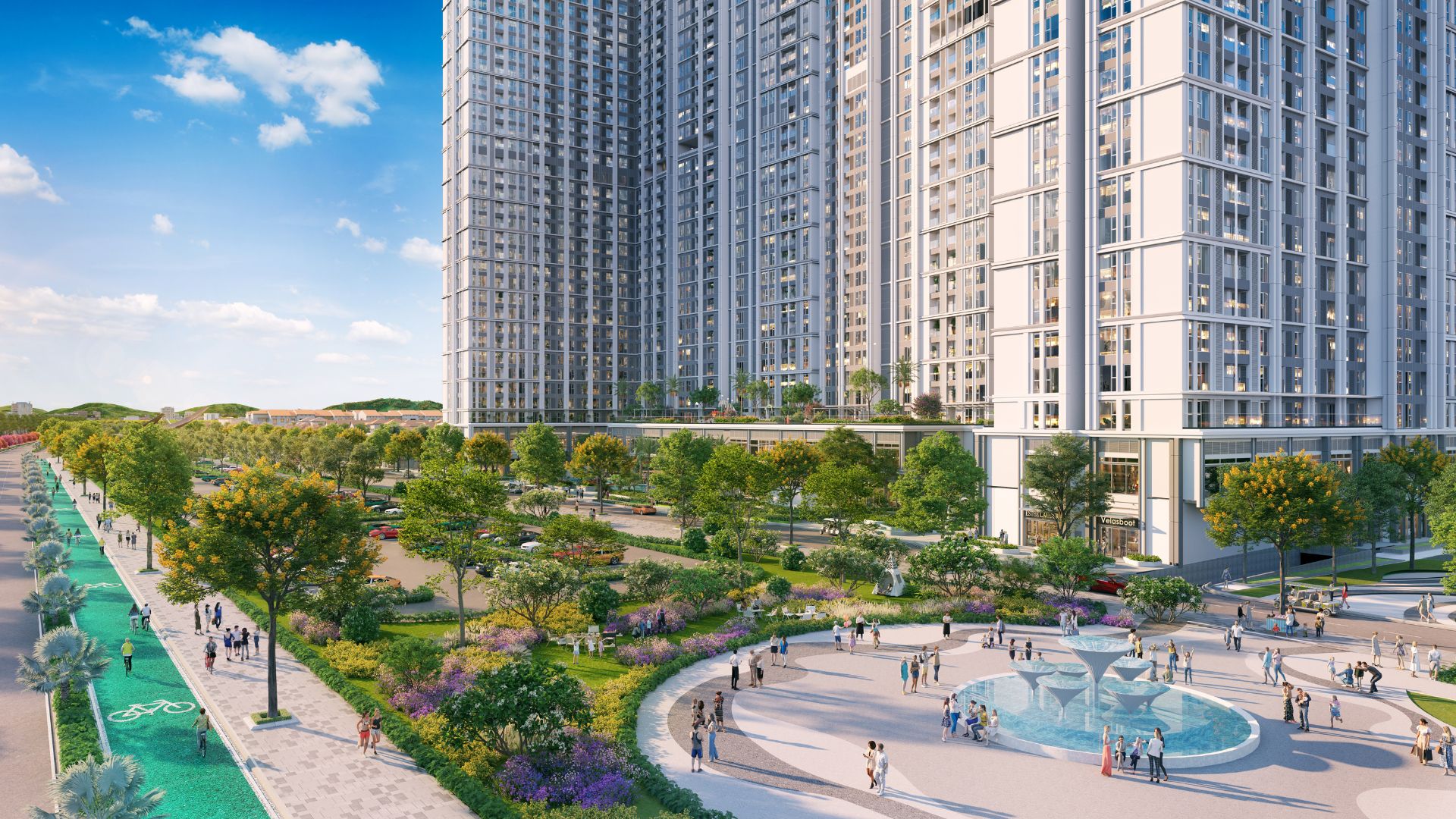 Bãi đỗ xe ô tô Beacon Tower Hạ tầng bãi đỗ xe ô tô rộng 30632m2 tại 3 tầng hầm tháp Beacon Tower