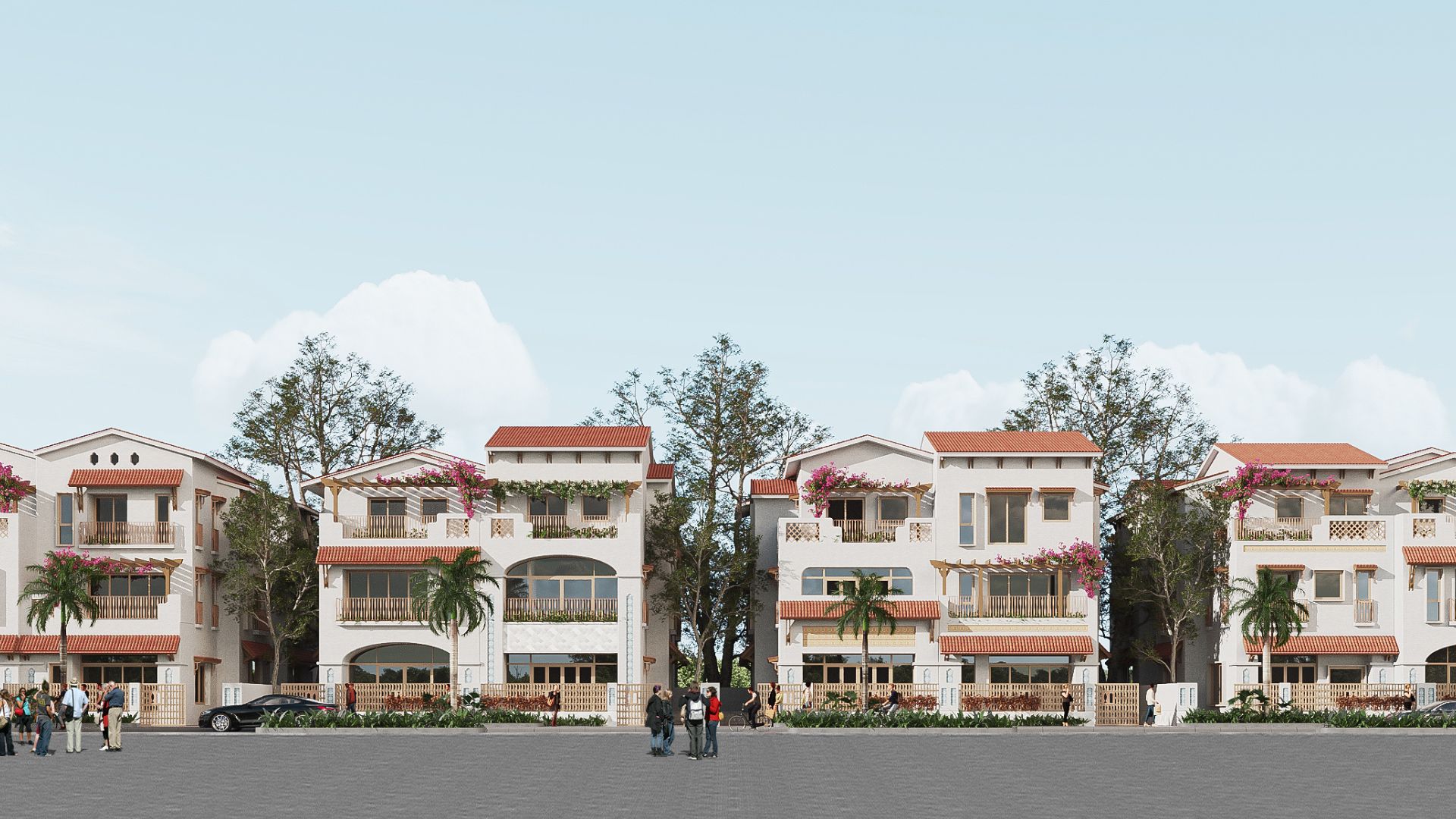 Biệt thự Casa Villa Phối cảnh tổng thể kiến trúc biệt thự Casa Villa Blanca City Vũng Tàu
