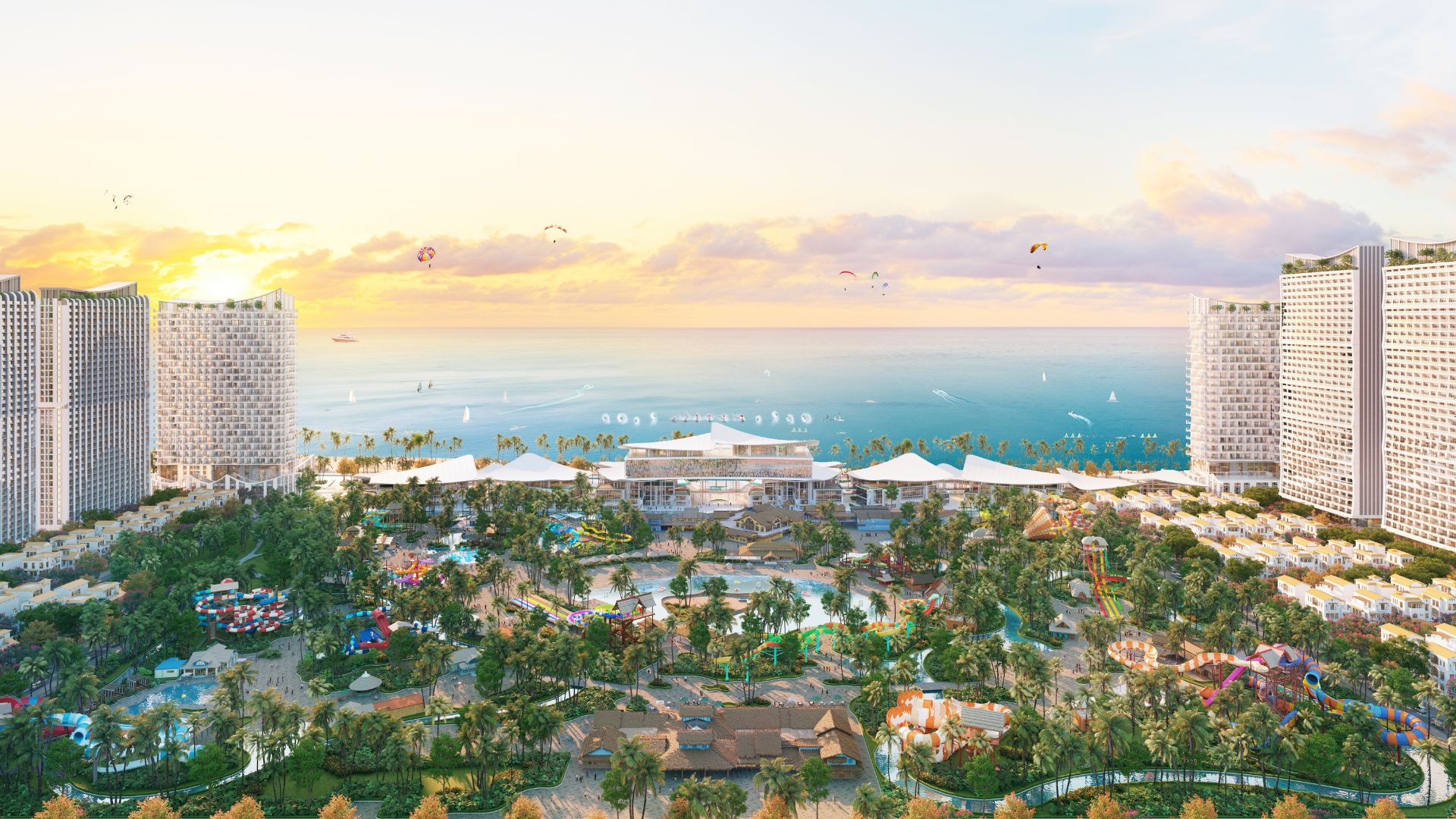 Đại công viên nước Sun World Vũng Tàu Phối cảnh toàn cảnh đại công viên nước Sun World Vũng Tàu 19ha