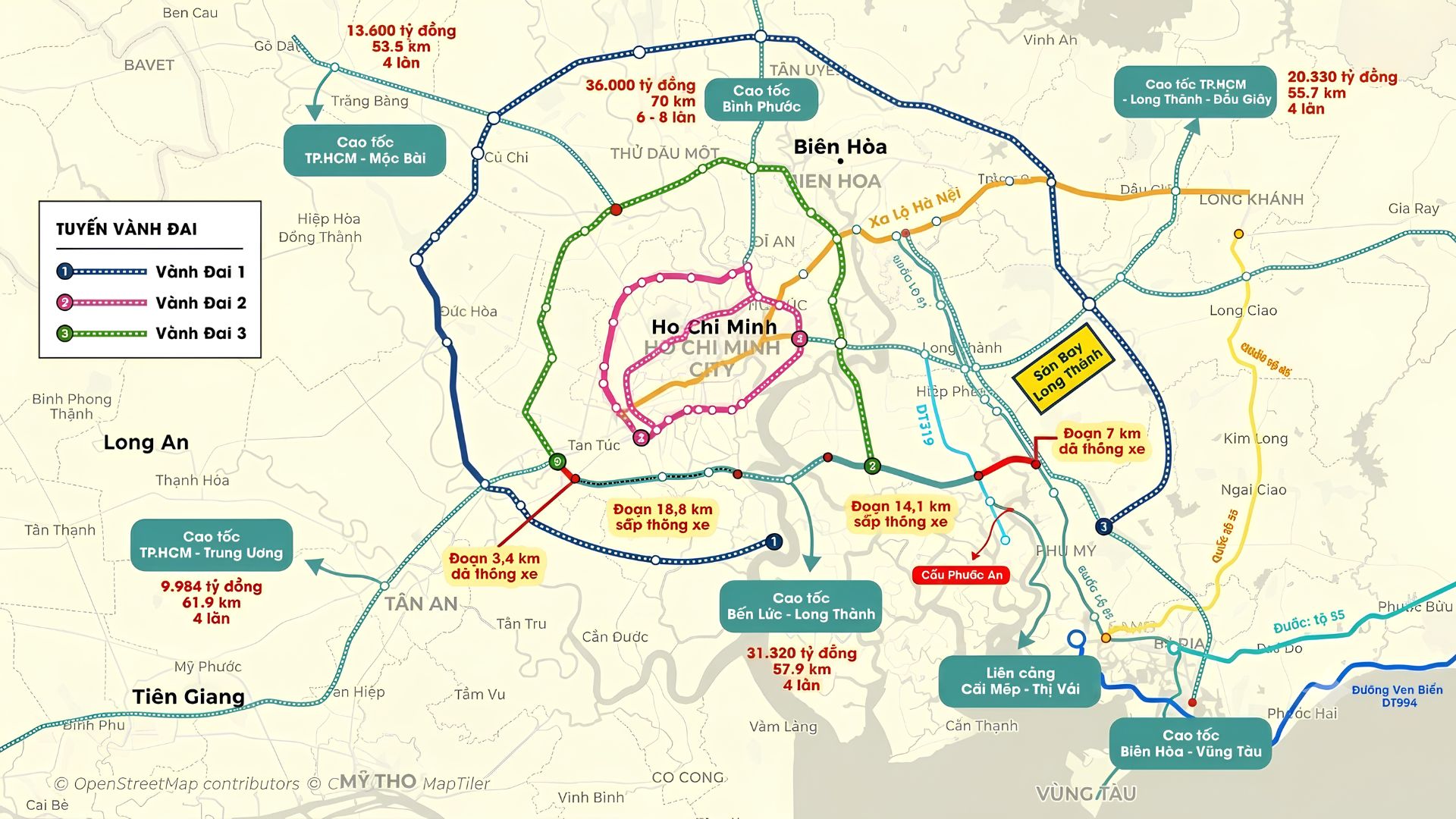 Sơ đồ kết nối giao thông hạ tầng liên vùng dự án Blanca City Vũng Tàu