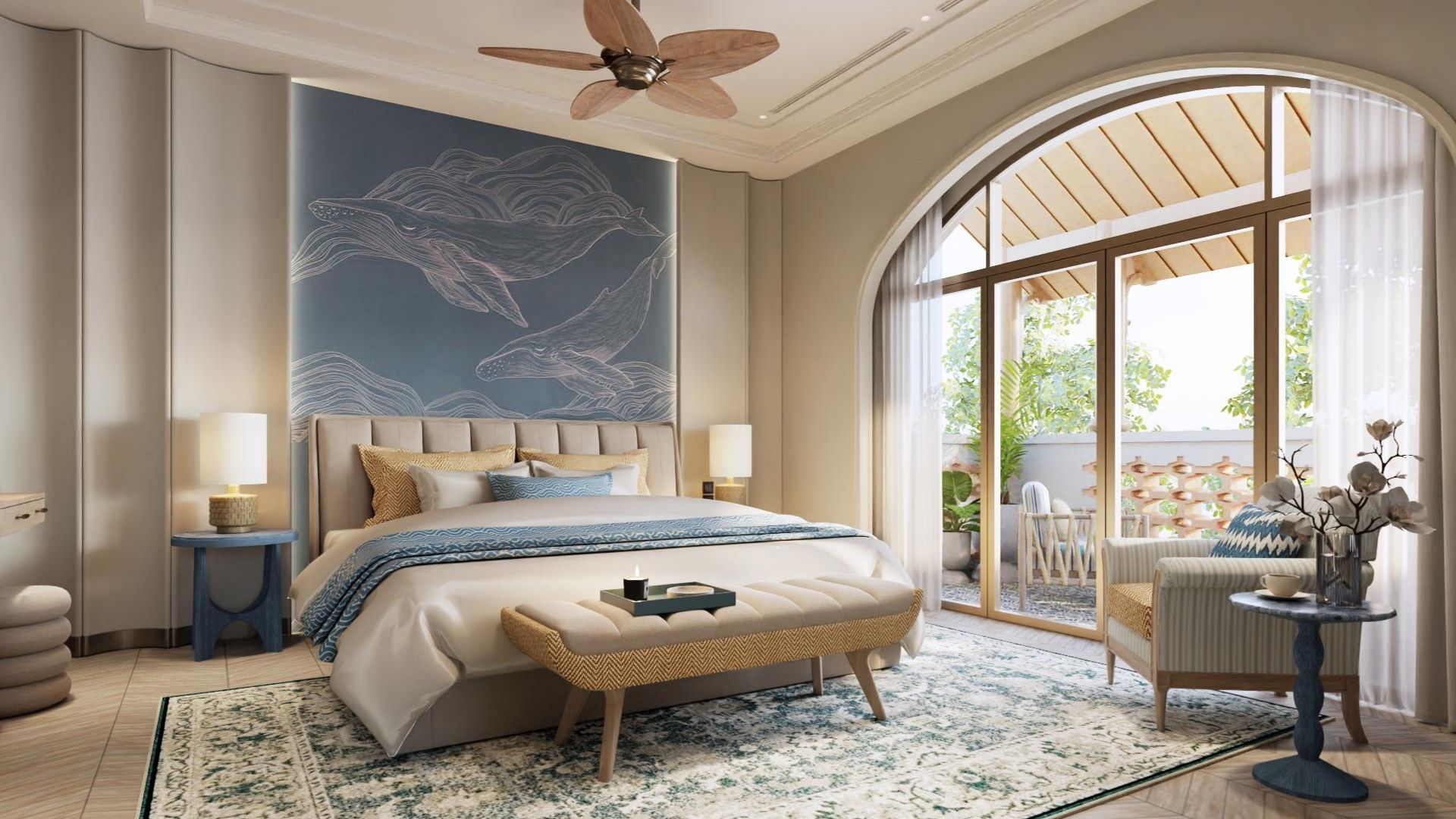 Phòng ngủ master đơn lập Thiết kế phòng ngủ master sang trọng tại biệt thự đơn lập Casa Villa