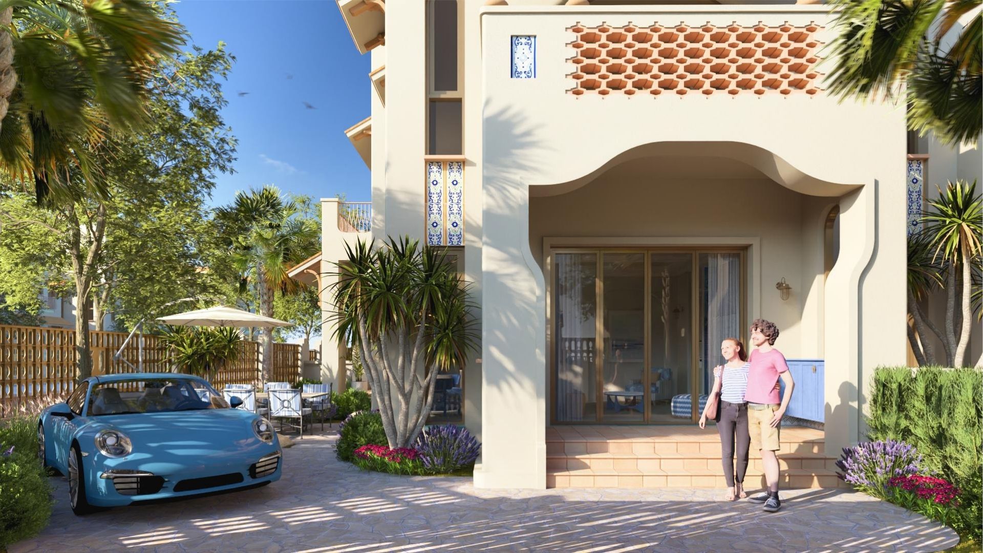 Sân vườn biệt thự song lập Không gian sân vườn thư giãn biệt thự song lập Casa Villa