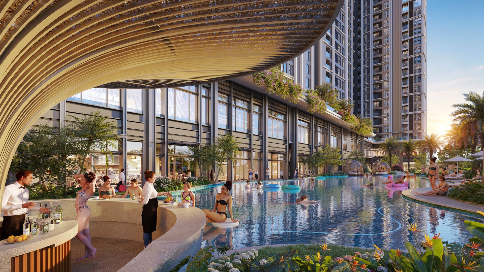 Không gian sinh hoạt cộng đồng và kết nối cư dân tại Beachtro Tower