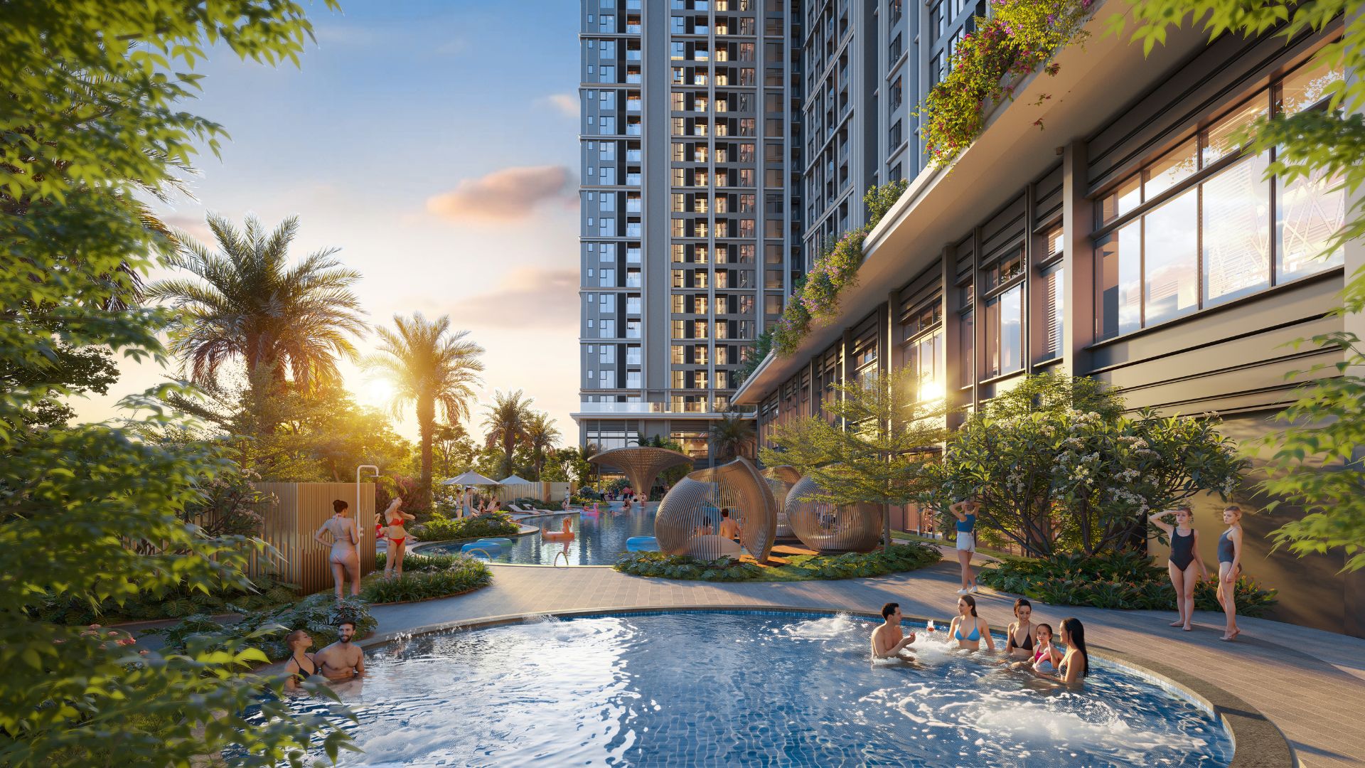 Phòng tập gym hiện đại tiêu chuẩn quốc tế tại tháp căn hộ Beachtro Tower
